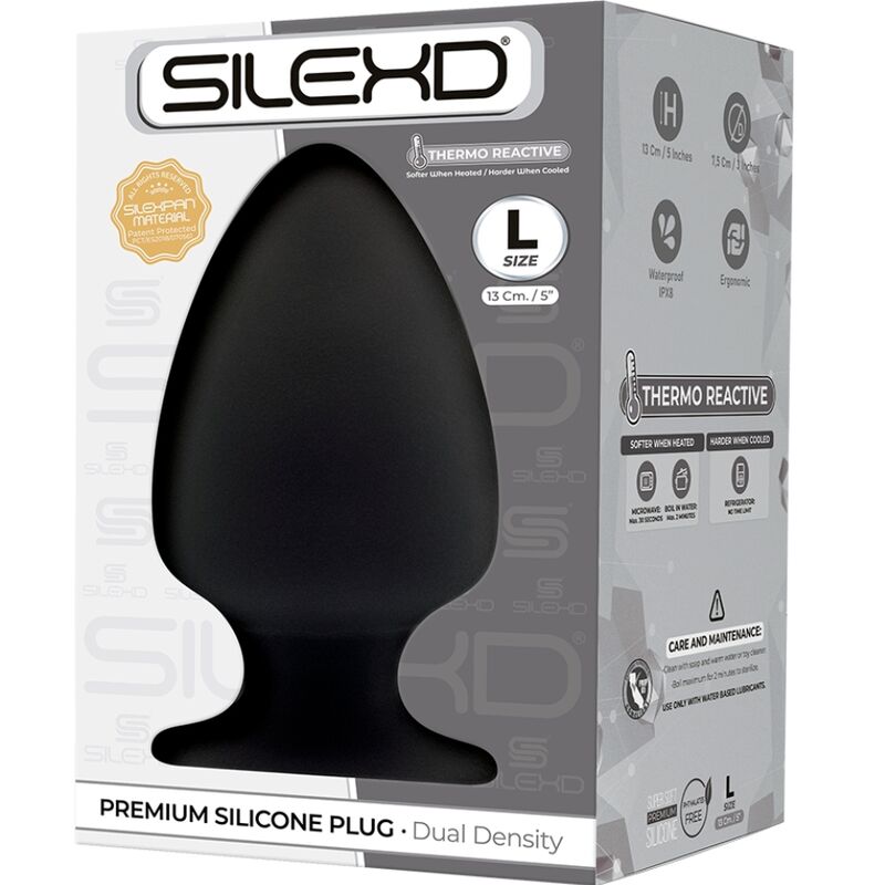 SILEXD - PLUG ANAL MODÈLE 1 PREMIUM SILEXPAN SILICONE PREMIUM THERMOREACTIF TAILLE L - Sensualia
