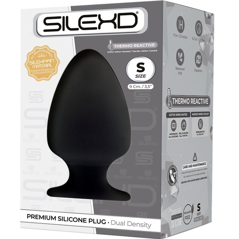 SILEXD - PLUG ANAL MODÈLE 1 PREMIUM SILEXPAN SILICONE PREMIUM THERMOREACTIF TAILLE S - Sensualia