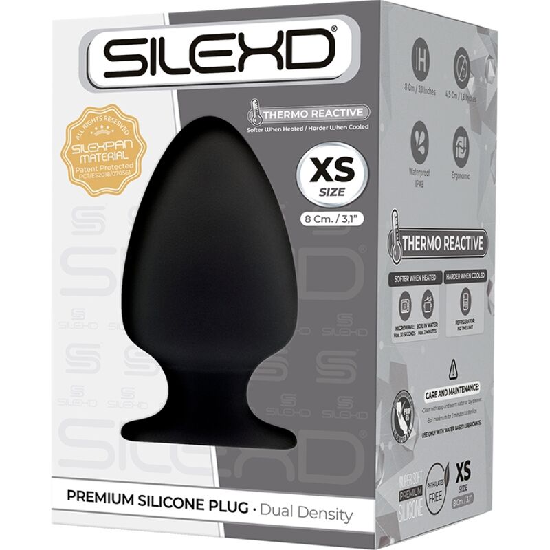 SILEXD - PLUG ANAL MODÈLE 1 PREMIUM SILEXPAN SILICONE PREMIUM THERMOREACTIF TAILLE XS - Sensualia