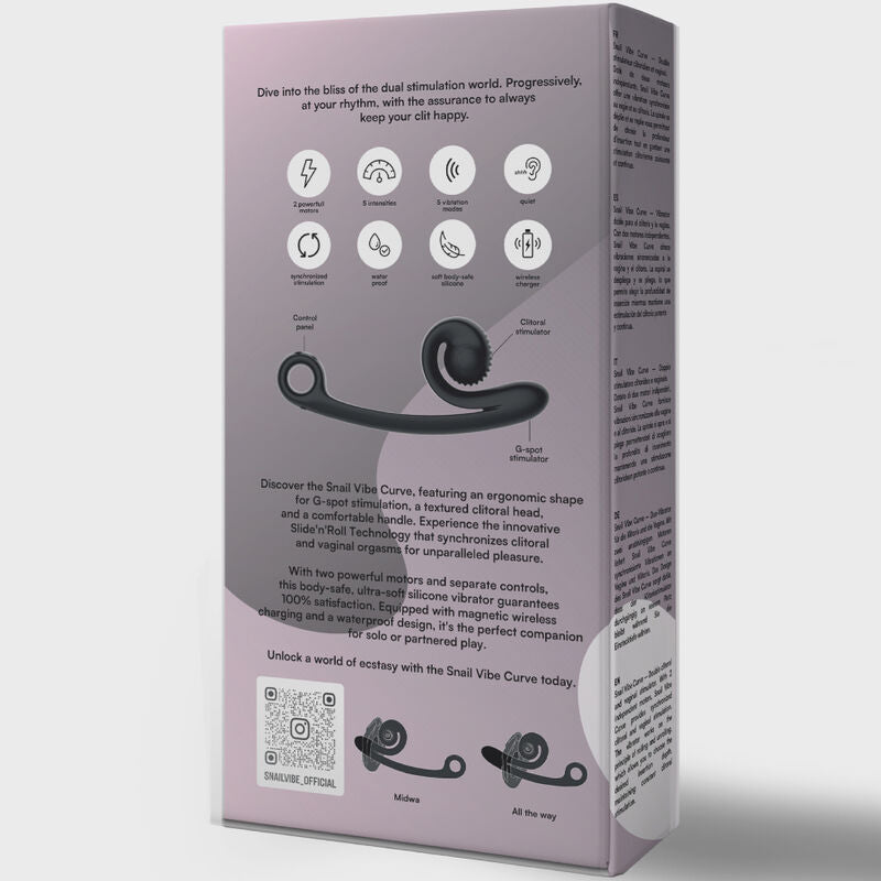 SNAIL VIBE - VIBRATEUR CURVE NOIR - Sensualia