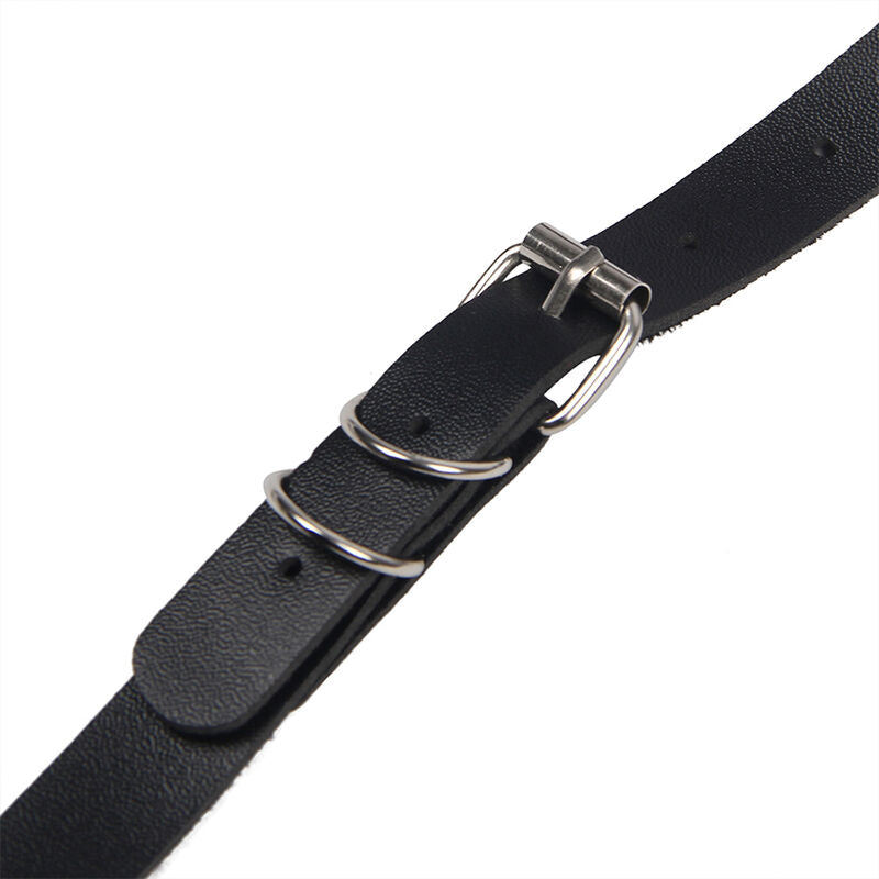 SUBBLIME - HARNAIS COMPLET AVEC BOUCLES EN CUIR NOIR TAILLE UNIQUE - Sensualia