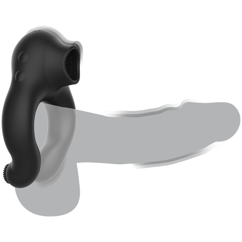 ARMONY - ANNEAU VIBRATEUR EN SILICONE 3 MOTEURS RECHARGEABLE NOIR - OR - Sensualia