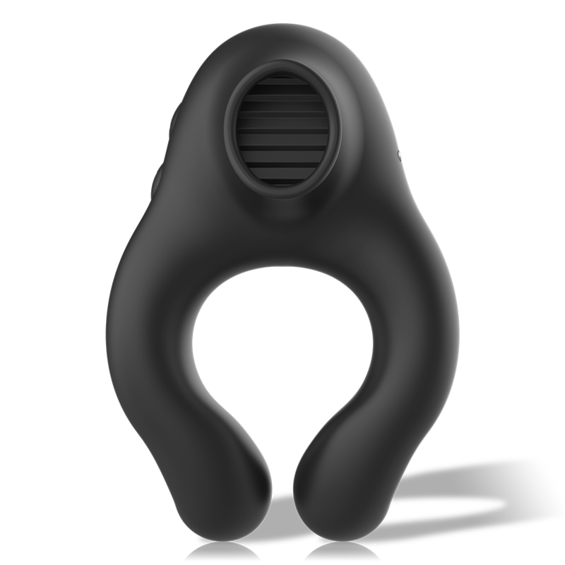 ARMONY - ANNEAU VIBRATEUR EN SILICONE 3 MOTEURS RECHARGEABLE NOIR - OR - Sensualia