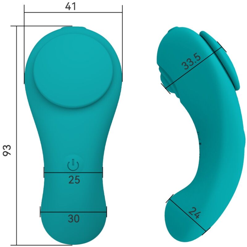 ARMONY - PLEASURE PANTY VIBRATEUR TÉLÉCOMMANDE 3 VITESSES VERT - Sensualia