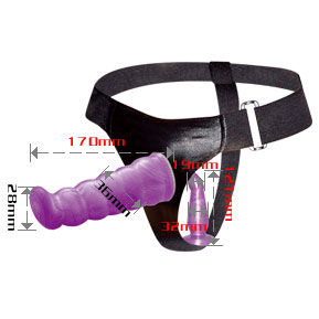 BAILE - HARNAIS ANAL ET VAGINAL FEMME LILAS GPOINT 17 CM - Sensualia
