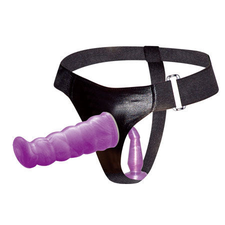 BAILE - HARNAIS ANAL ET VAGINAL FEMME LILAS GPOINT 17 CM - Sensualia