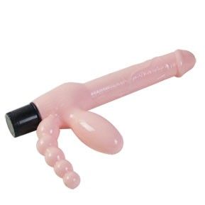 BAILE - HARNAIS SANS CORDE TPR AVEC VIBRATION ET STIMULATION ANAL 25.4 CM - Sensualia