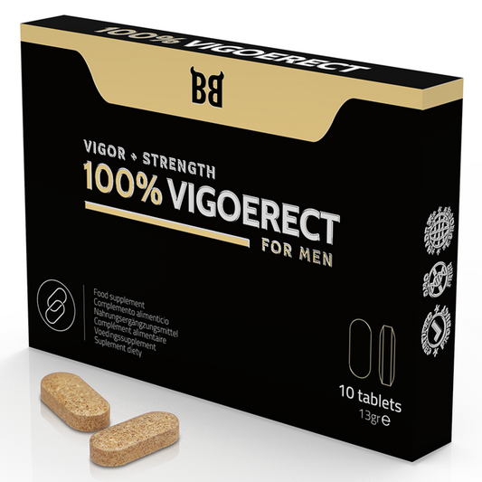 BLACK BULL - 100% VIGOERECT VIGEUR + FORCE POUR HOMME 10 COMPRIMES - Sensualia
