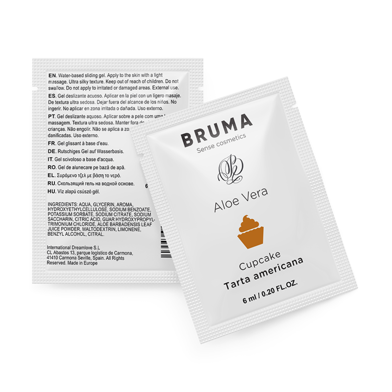 BRUMA - GEL GLISSANT À L''ALOE VERA SAVEUR CUPCAKE 6 ML - Sensualia