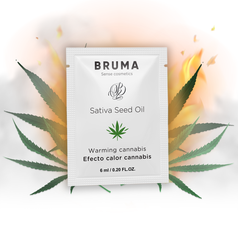 BRUMA - HUILE DE GRAINES DE SATIVA GEL GLISSANT RÉCHAUFFANT SAVEUR DE CANNABIS 6 ML - Sensualia