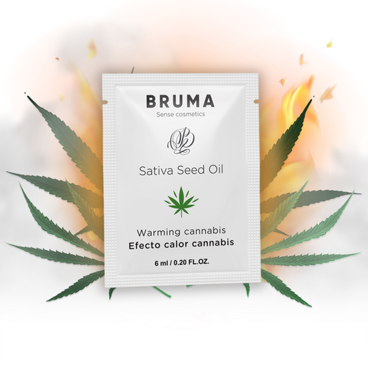 BRUMA - HUILE DE GRAINES DE SATIVA GEL GLISSANT RÉCHAUFFANT SAVEUR DE CANNABIS 6 ML - Sensualia