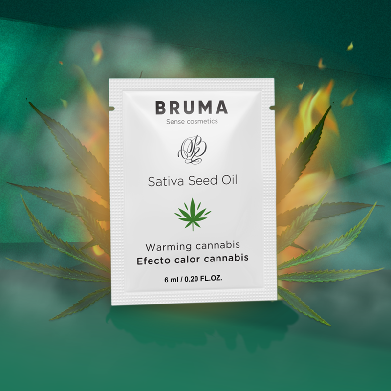 BRUMA - HUILE DE GRAINES DE SATIVA GEL GLISSANT RÉCHAUFFANT SAVEUR DE CANNABIS 6 ML - Sensualia