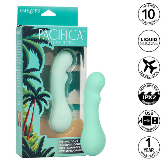 CALEXOTICS - PACIFICA BORA BORA ESTIMULATEUR POINT G 10 VIBRATIONS AQUA - Sensualia