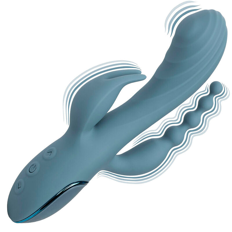 CALEXOTICS - VIBRATEUR TRIPLE ECSTASY GRIS - Sensualia