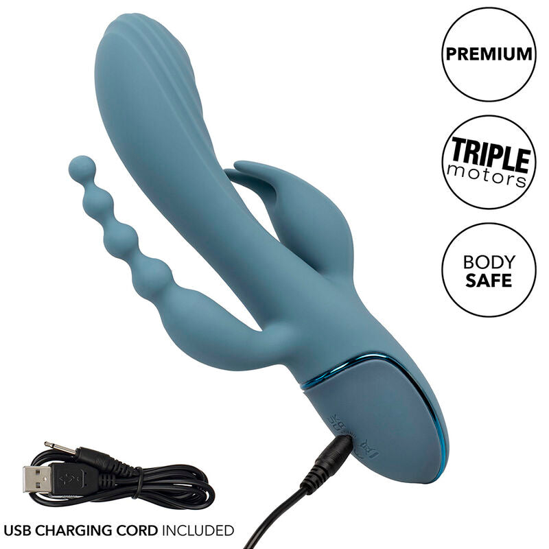 CALEXOTICS - VIBRATEUR TRIPLE ECSTASY GRIS - Sensualia