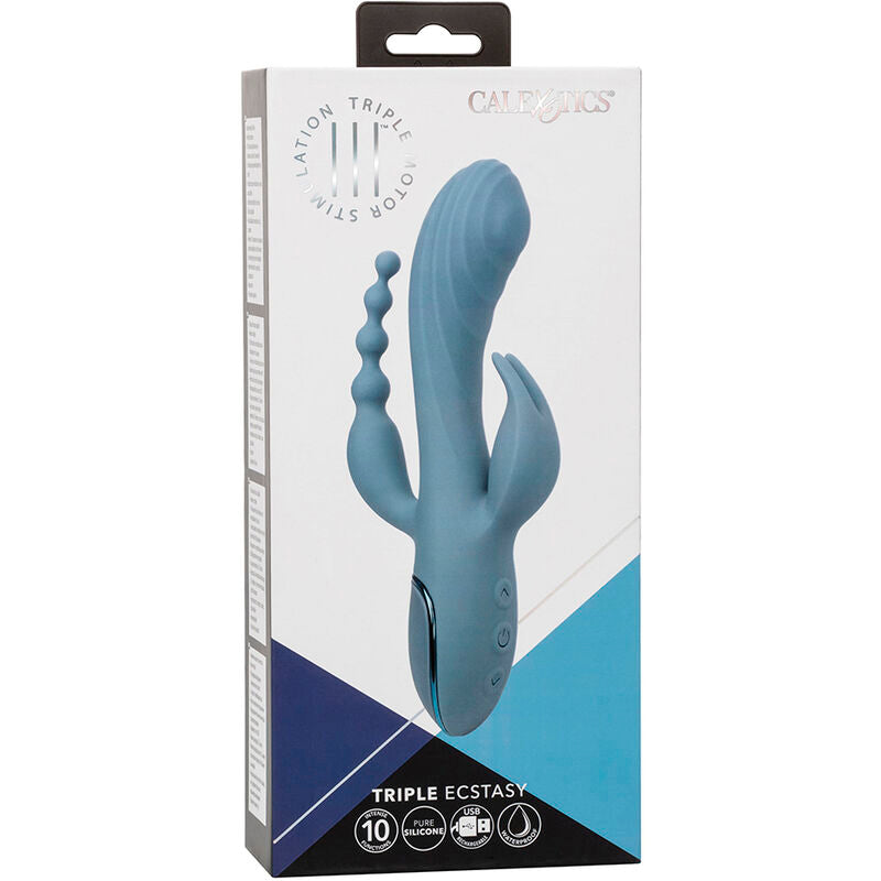 CALEXOTICS - VIBRATEUR TRIPLE ECSTASY GRIS - Sensualia