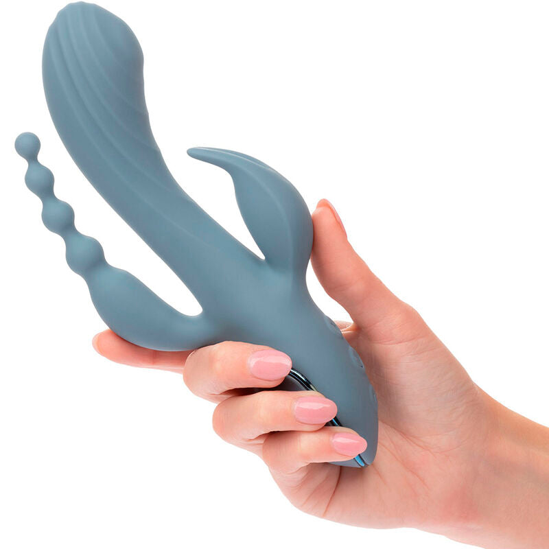 CALEXOTICS - VIBRATEUR TRIPLE ECSTASY GRIS - Sensualia