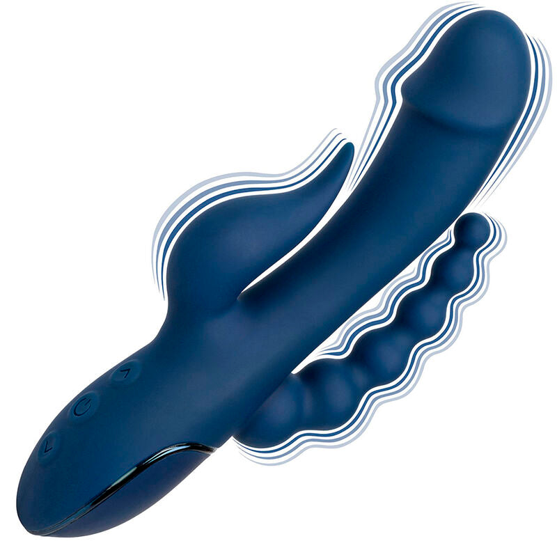 CALEXOTICS - VIBRATEUR TRIPLE ORGASME BLEU - Sensualia