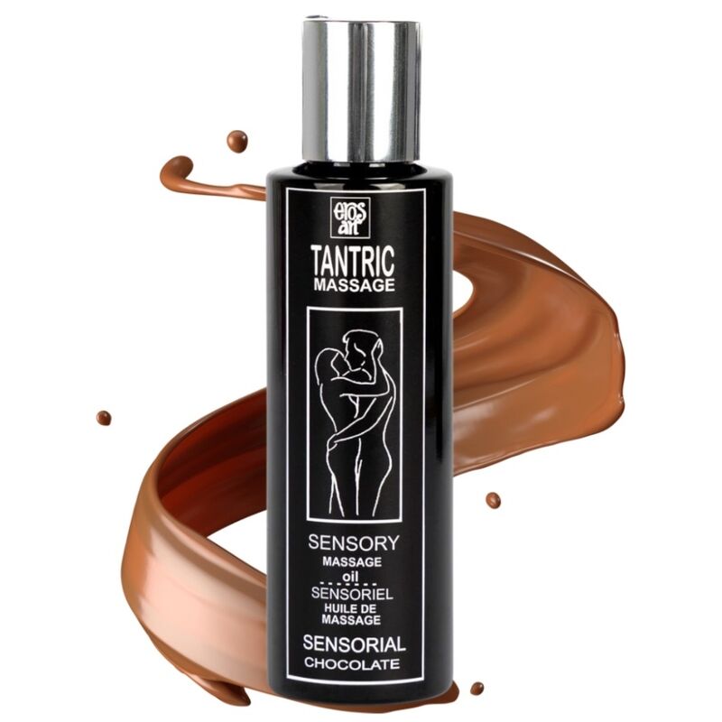 EROS-ART - HUILE DE MASSAGE TANTRIQUE NATURELLE ET APHRODISIAQUE AU CHOCOLAT 100 ML - Sensualia