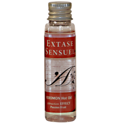 EXTASE SENSUAL - HUILE DE MASSAGE EFFET THERMIQUE AUX PHÉROMONES DE FRUITS DE LA PASSION VOYAGE 35 ML - Sensualia