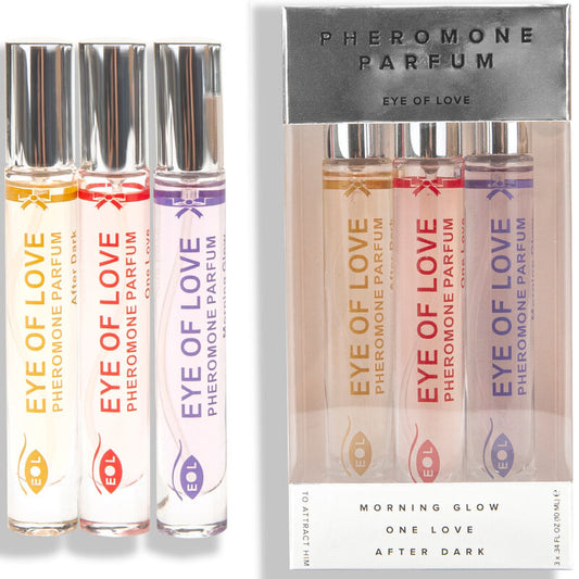 EYE OF LOVE - PARFUM EOL PHR 10 ML SET/3 - MORNING GLOW, ONE LOVE, AFTER DARK - Sensualia