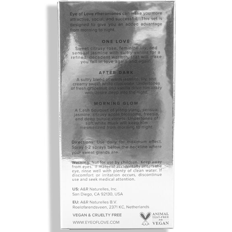 EYE OF LOVE - PARFUM EOL PHR 10 ML SET/3 - MORNING GLOW, ONE LOVE, AFTER DARK - Sensualia