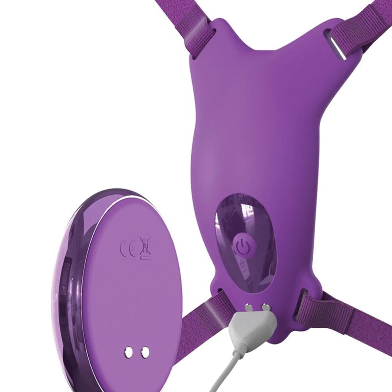 FANTASY FOR HER - HARNAIS PAPILLON VIBRANT, RECHARGEABLE & TÉLÉCOMMANDE VIOLET - Sensualia