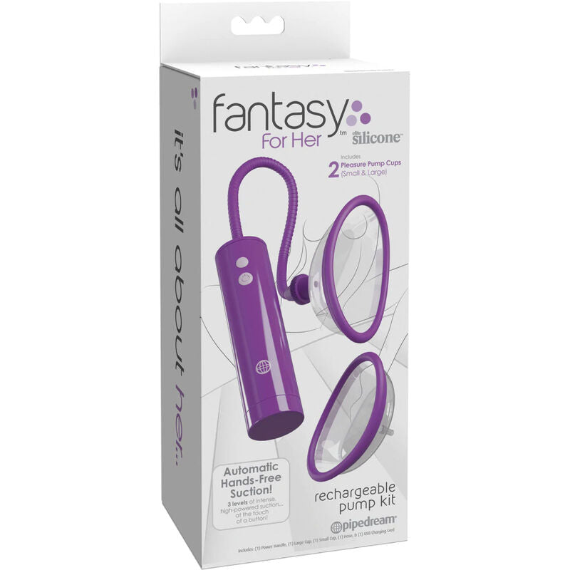 FANTASY FOR HER - KIT D''ASPIRATION DE CLITORIS RECHARGEABLE TAILLE S/L - Sensualia