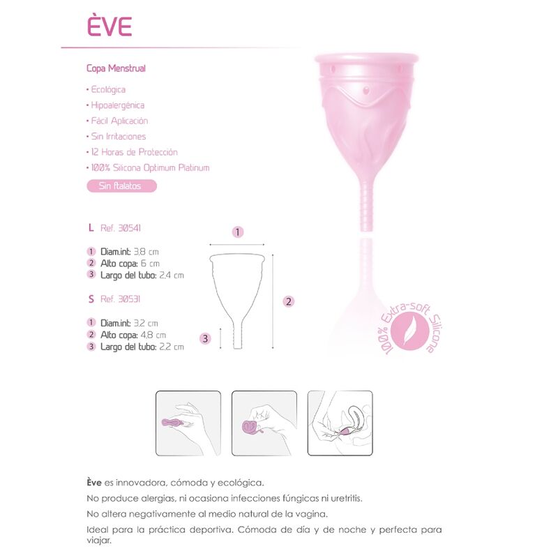 FEMINTIMATE - COUPE MENSTRUELLE EN SILICONE EVE - TAILLE S - Sensualia