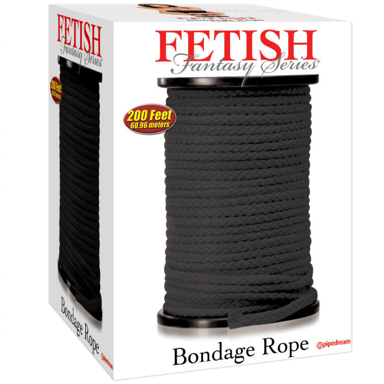 FETISH FANTASY SERIES - CORDE DE BONDAGE NOIRE 60,96 MÈTRES - Sensualia