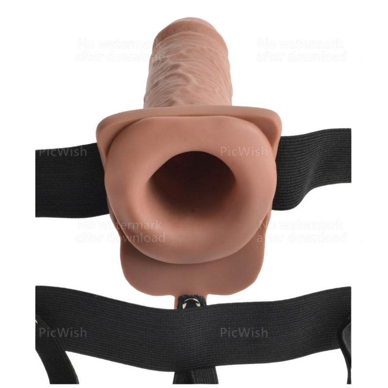 FETISH FANTASY SERIES - HARNAIS RÉGLABLE PÉNIS RÉALISTE AVEC BALLES RECHARGEABLES ET VIBRATEUR 17,8 CM - Sensualia