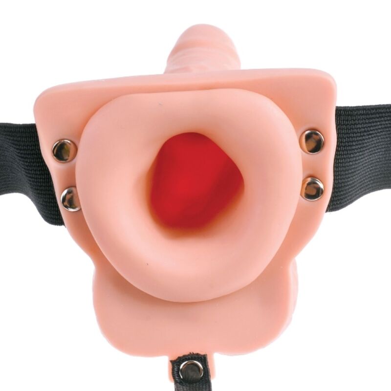 FETISH FANTASY SERIES - HARNAIS RÉGLABLE TÉLÉCOMMANDE PÉNIS RÉALISTE AVEC TESTICULES RECHARGEABLES ET VIBRATEUR 15 CM - Sensualia