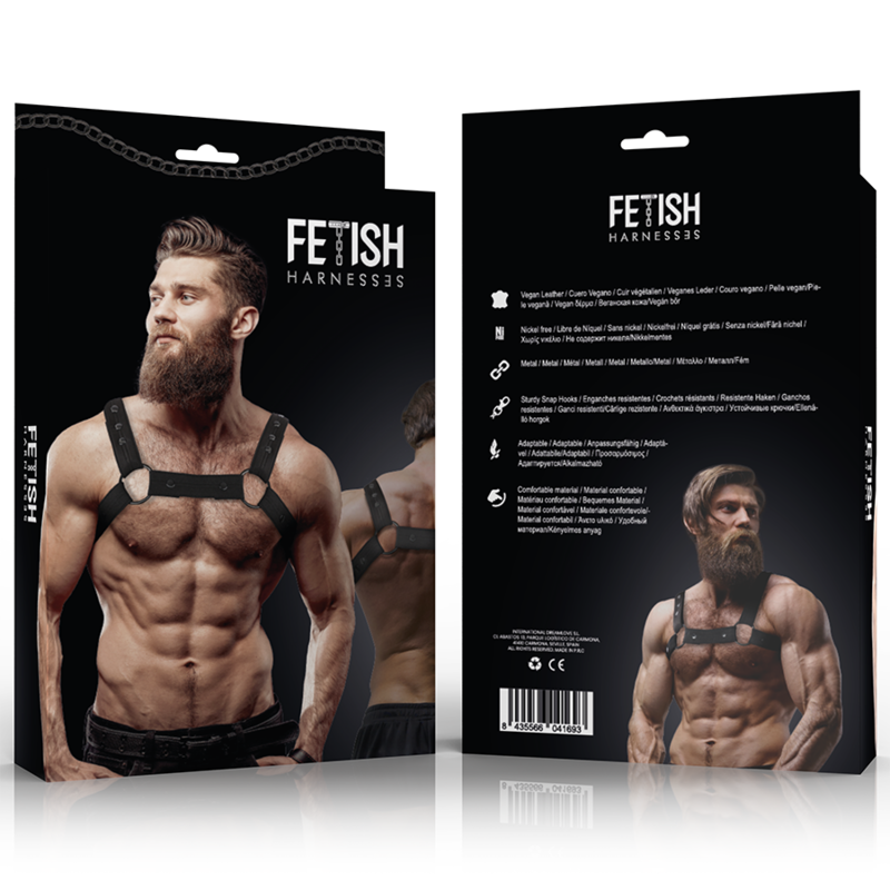 FETISH SUBMISSIVE ATTITUDE - HARNAIS DE SPORT AJUSTABLE EN NÉOPRÈNE POUR HOMMES - Sensualia