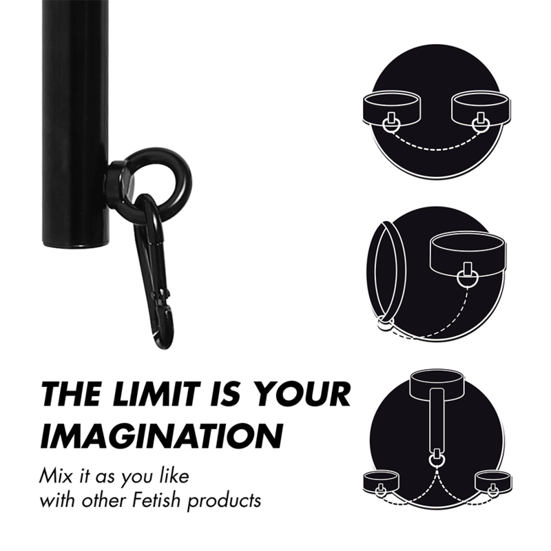 FETISH SUBMISSIVE BONDAGE - BARRE SÉPARATEUR RÉGLABLE 4 PIÈCES - Sensualia