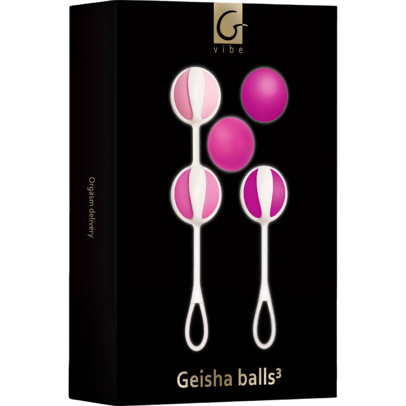 G-VIBE - SET 5 BOULES DE GEISHA3 ROSE - Sensualia