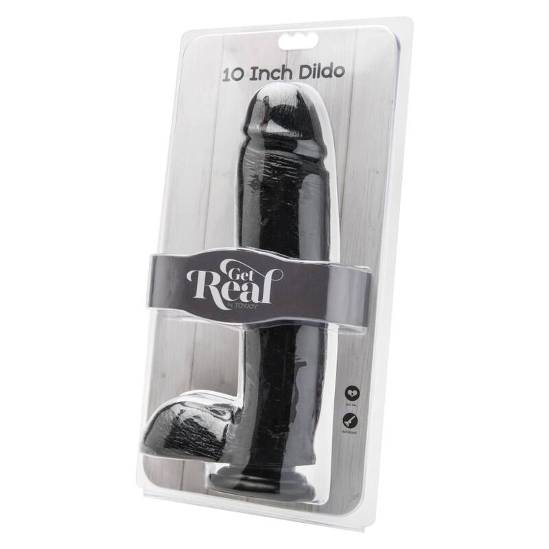 GET REAL - GODE 25,5 CM AVEC BOULES NOIRES - Sensualia