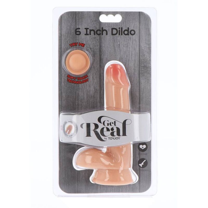 GET REAL - GODE DOUBLE DENSITÉ 17 CM BALLES PEAU - Sensualia