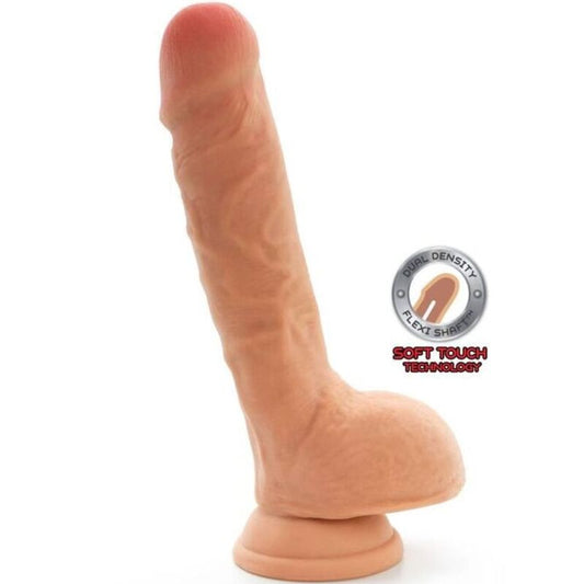 GET REAL - GODE DOUBLE DENSITÉ 18 CM BALLES PEAU - Sensualia
