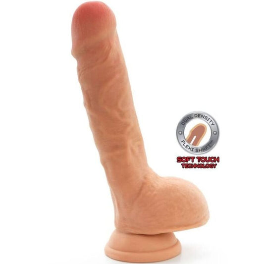GET REAL - GODE DOUBLE DENSITÉ 25,5 CM BALLES PEAU - Sensualia
