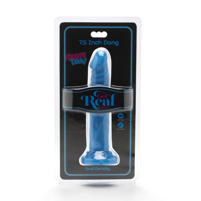 GET REAL - HAPPY DICKS DONG 19 CM BLEU - Sensualia