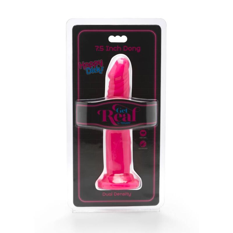 GET REAL - HAPPY DICKS DONG 19 CM ROSE - Sensualia
