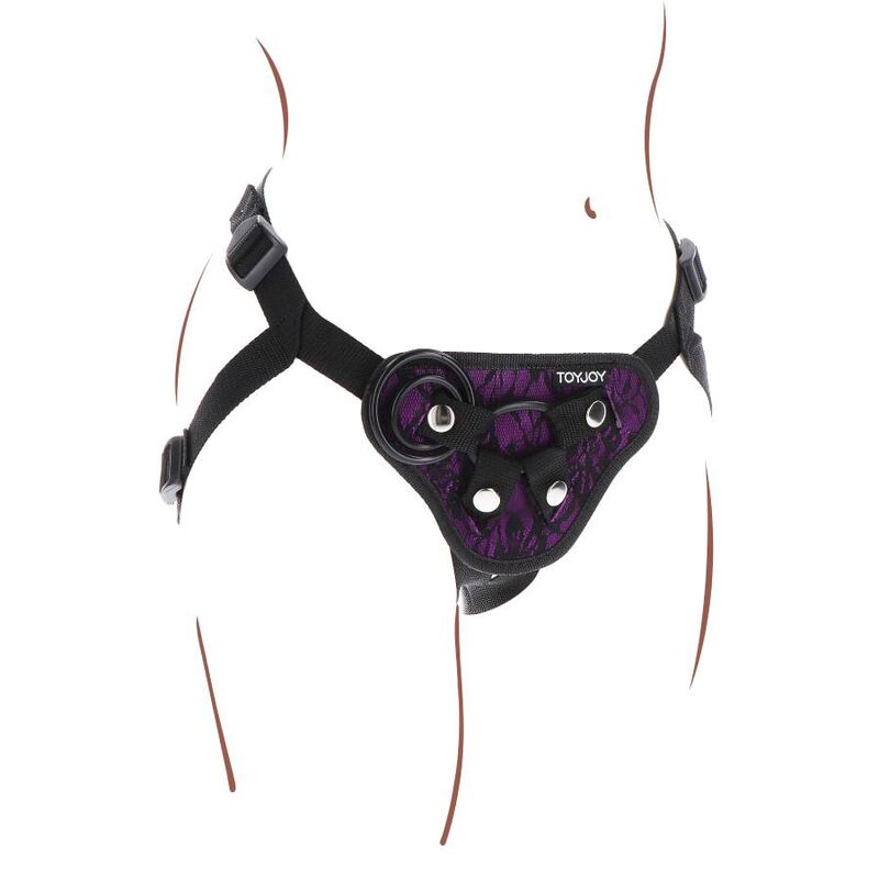 GET REAL - HARNAIS EN DENTELLE  STRAP-ON VIOLET - Sensualia