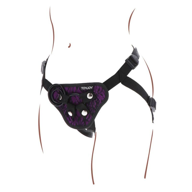 GET REAL - HARNAIS EN DENTELLE  STRAP-ON VIOLET - Sensualia