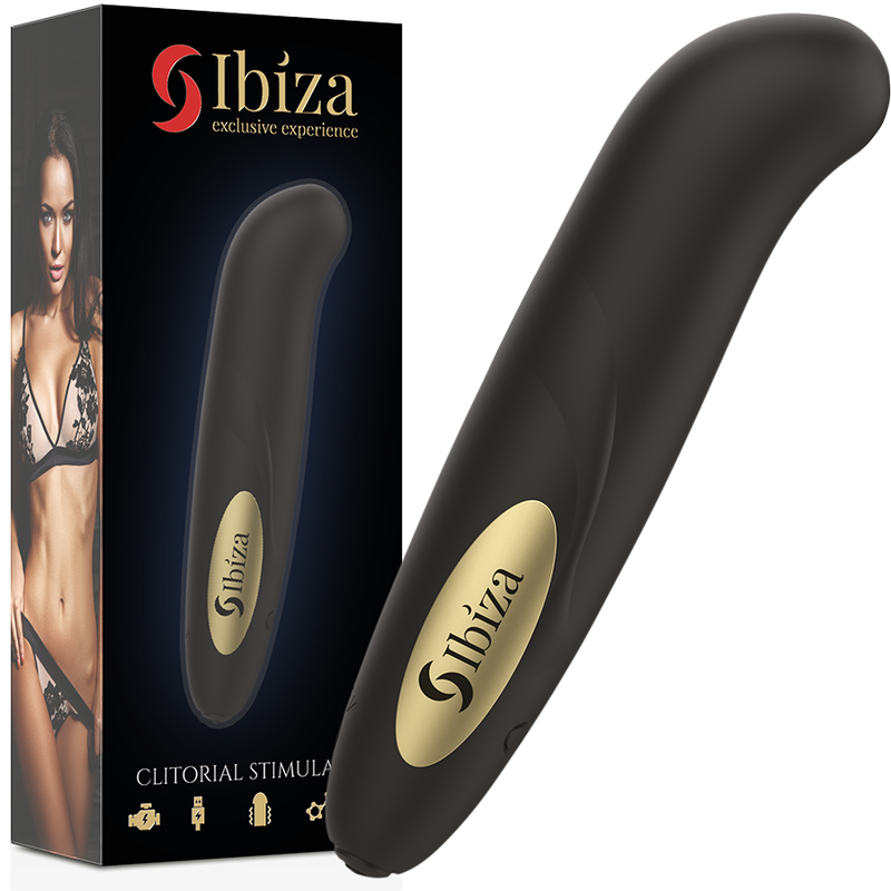 IBIZA - STIMULATEUR DE CLITORIS CHARGEUR USB 10 MODES DE VIBRATION DORÉ 13 X 2,9 - Sensualia