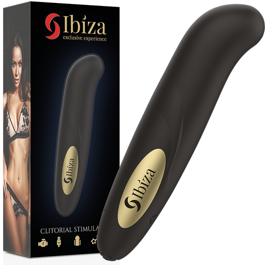 IBIZA - STIMULATEUR DE CLITORIS CHARGEUR USB 10 MODES DE VIBRATION DORÉ 13 X 2,9 - Sensualia
