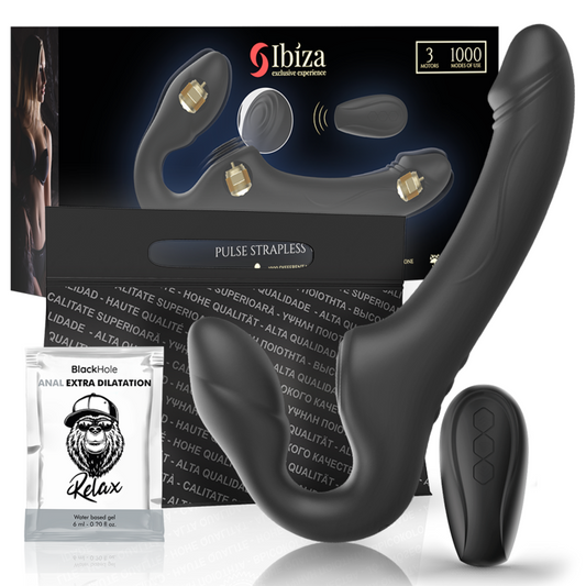 IBIZA - VIBRATEUR SANS BRETELLES AVEC BOUTON-POUSSOIR DE TÉLÉCOMMANDE - Sensualia