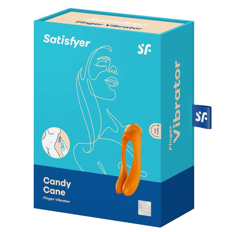 SATISFYER - VIBRATEUR  DOIGTS CANDY CANE ORANGE - Sensualia