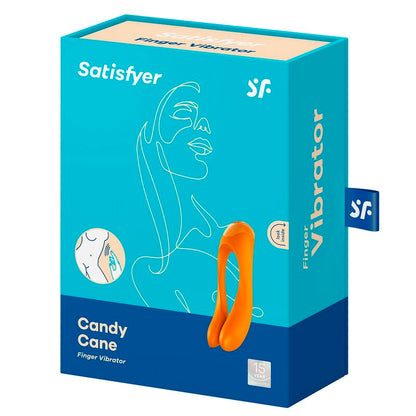 SATISFYER - VIBRATEUR  DOIGTS CANDY CANE ORANGE - Sensualia