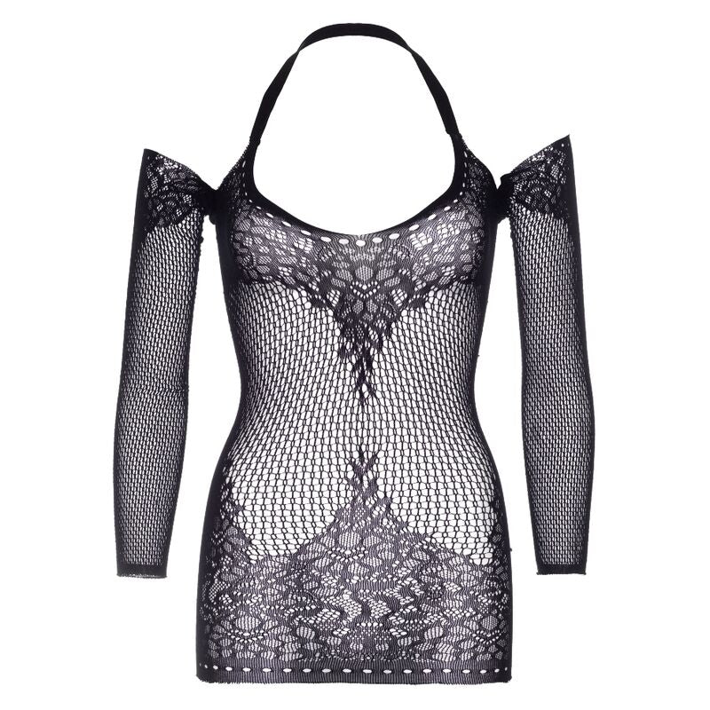 LEG AVENUE - TWIST HALTER DENTELLE MINI ROBE TAILLE UNIQUE - Sensualia