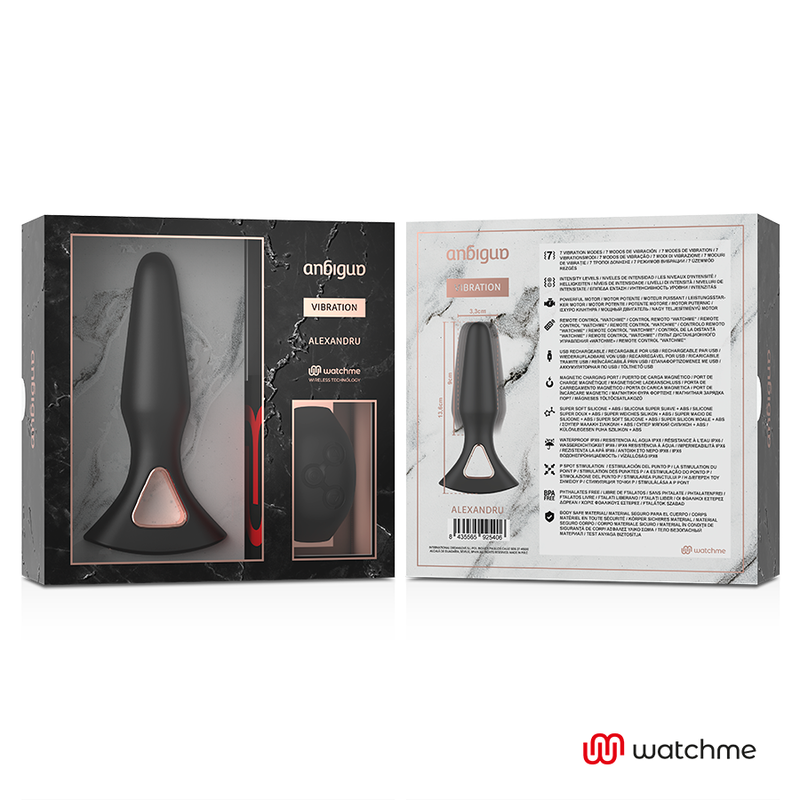 ANBIGUO - WATCHME VIBRATEUR TÉLÉCOMMANDE PLUG ANAL ALEXANDRU - Sensualia